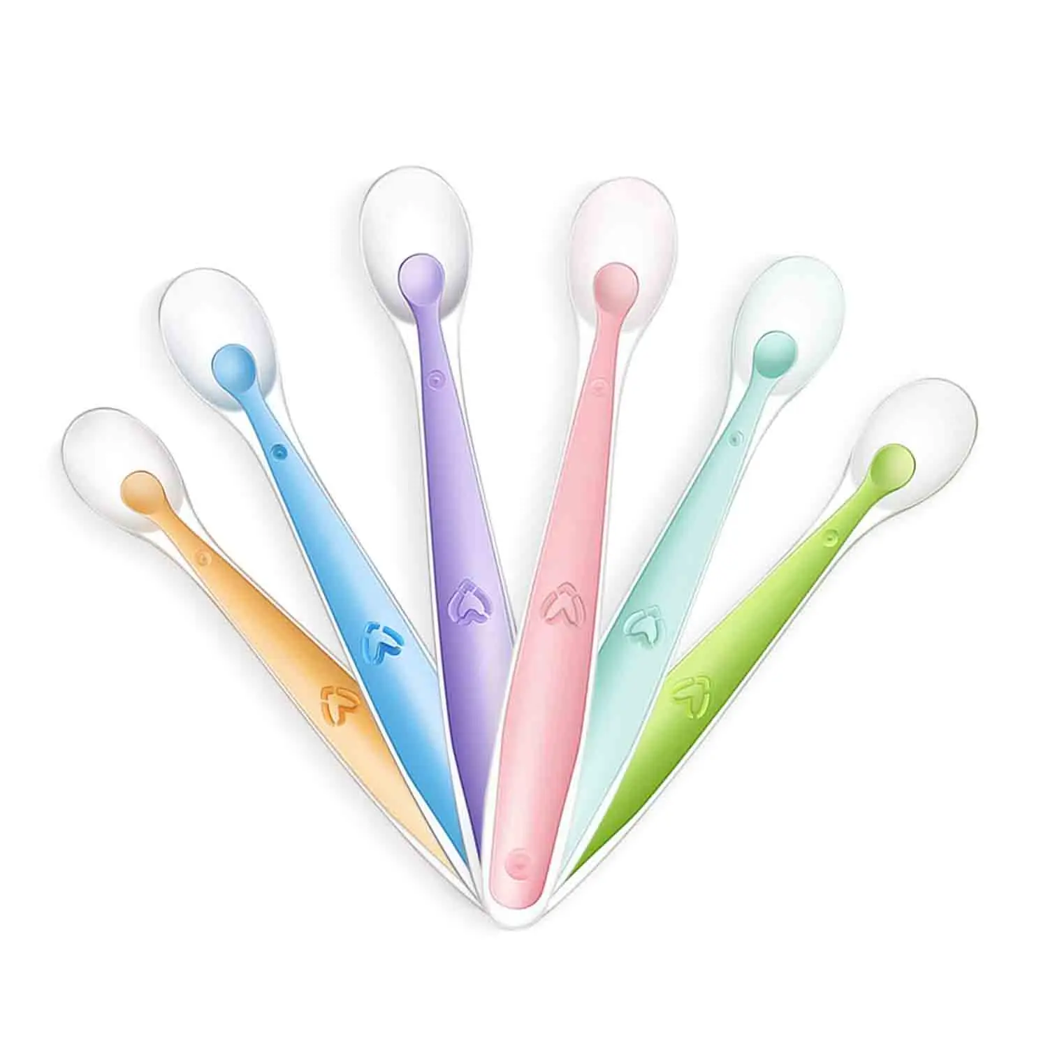 Baby Feeding Spoon Soft Silicone Spoons Training Spoon Temperature Sensing Feeding Feeder Flatware for Child kids Infants