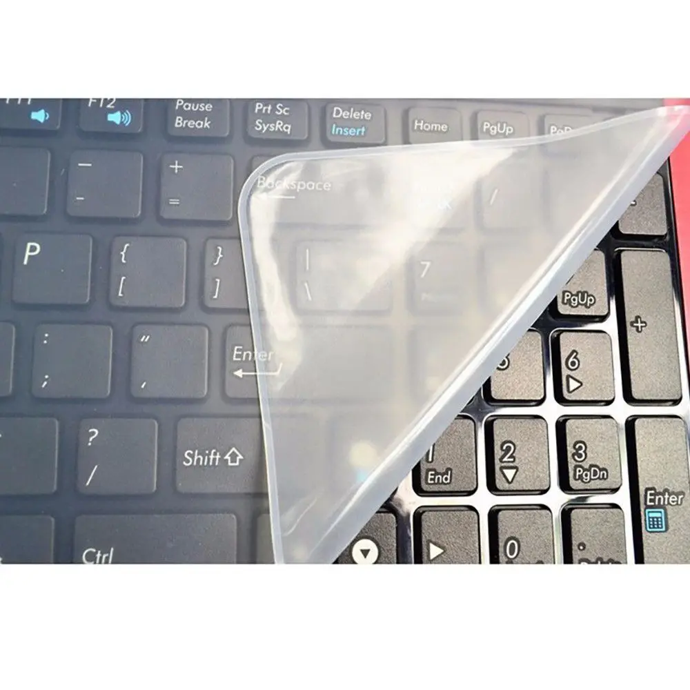 Klare staubdichte Schutzfolie für Laptop-Tastatur, Silikongel, Notebook-Tastaturabdeckung, 10–17 Zoll