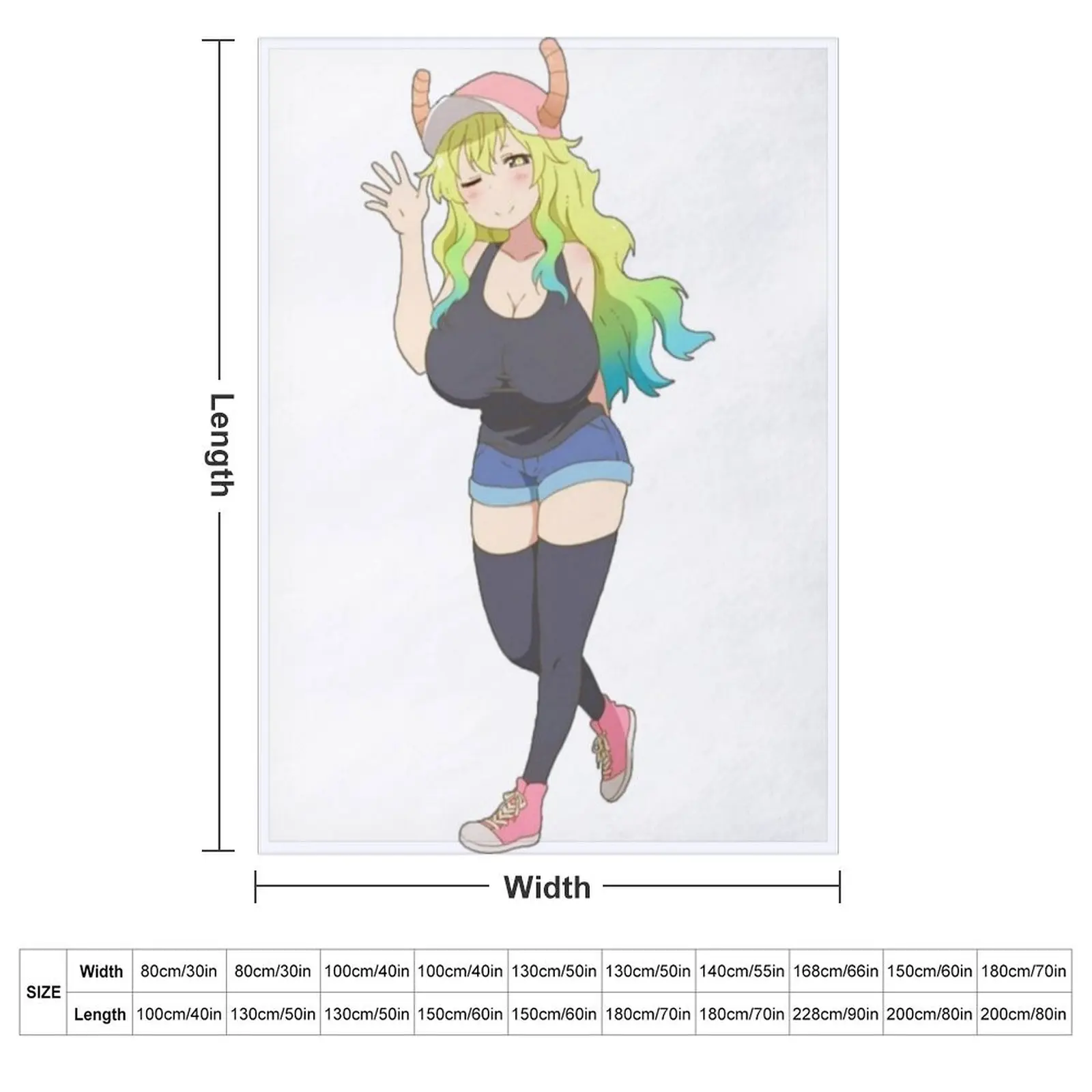 Lucoa Kobayashi Maid Dragon Throw Blanket Soft Plaid Blankets Sofas Of Decoration Blankets