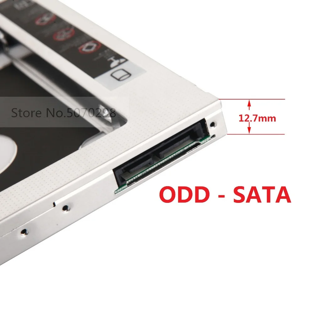 12.7mm SATA 2nd HDD SSD Hard Drive Optical bay Caddy Frame Adapter for HP ProBook 4440s 4441s 4445s 4446s