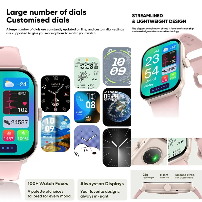 ساعة Xiaomi Watch 5 الإصدار العالمي للرجال والنساء HD AMOLED عرض معدل ضربات القلب بلوتوث مكالمة GPS Track مقاومة للماء ساعة ذكية رياضية