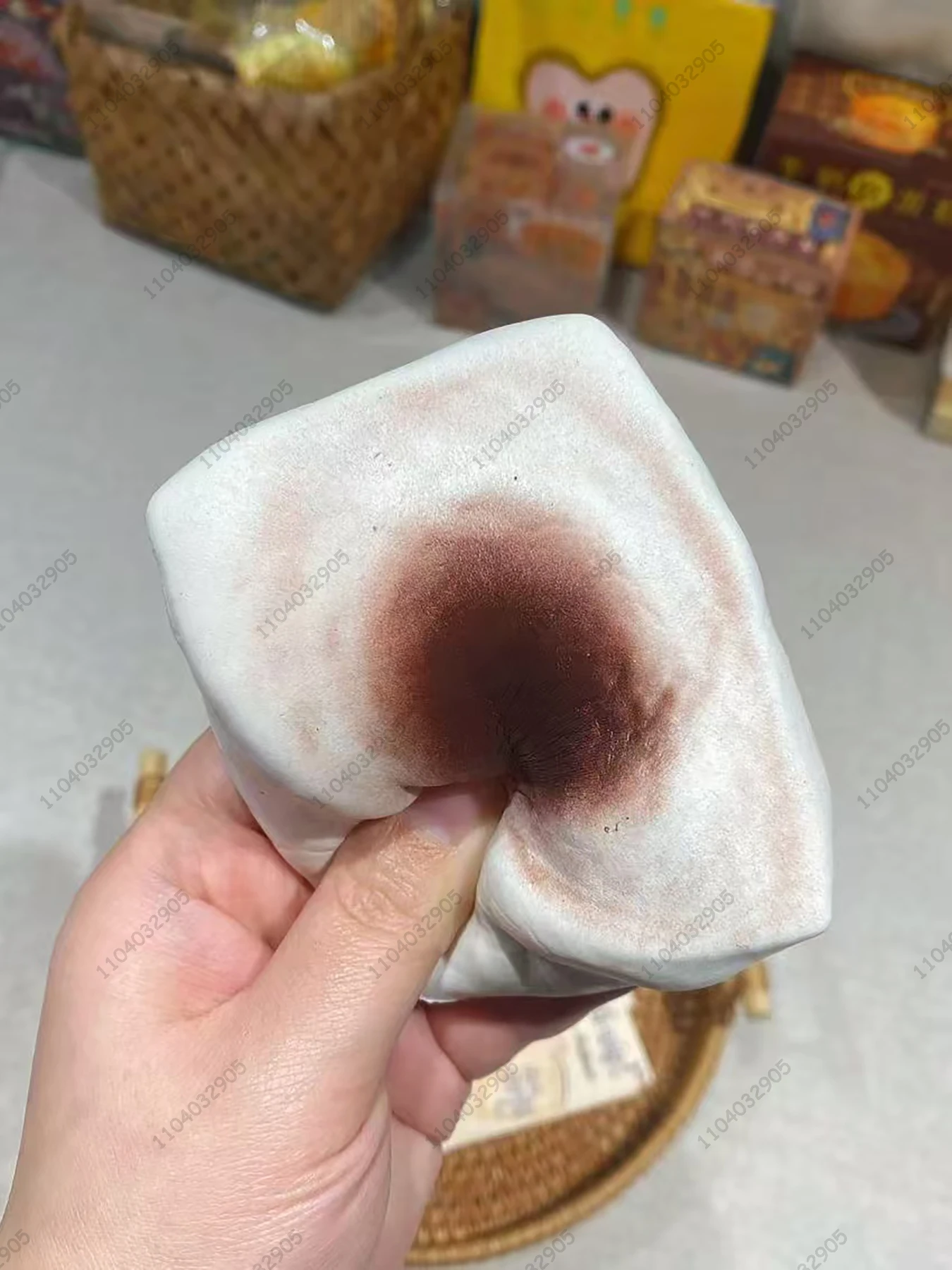 Mochi aux haricots rouges grillés, Squishy à montée lente, gâteau au riz Mochi rempli de fromage, jouet à presser, rebond lent, libération du Stress, jouet de relaxation des mains