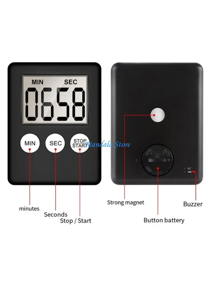 U2JC Multipurpose Electronic Timer Lightweight Back Display Screen for Kitchen Sports
