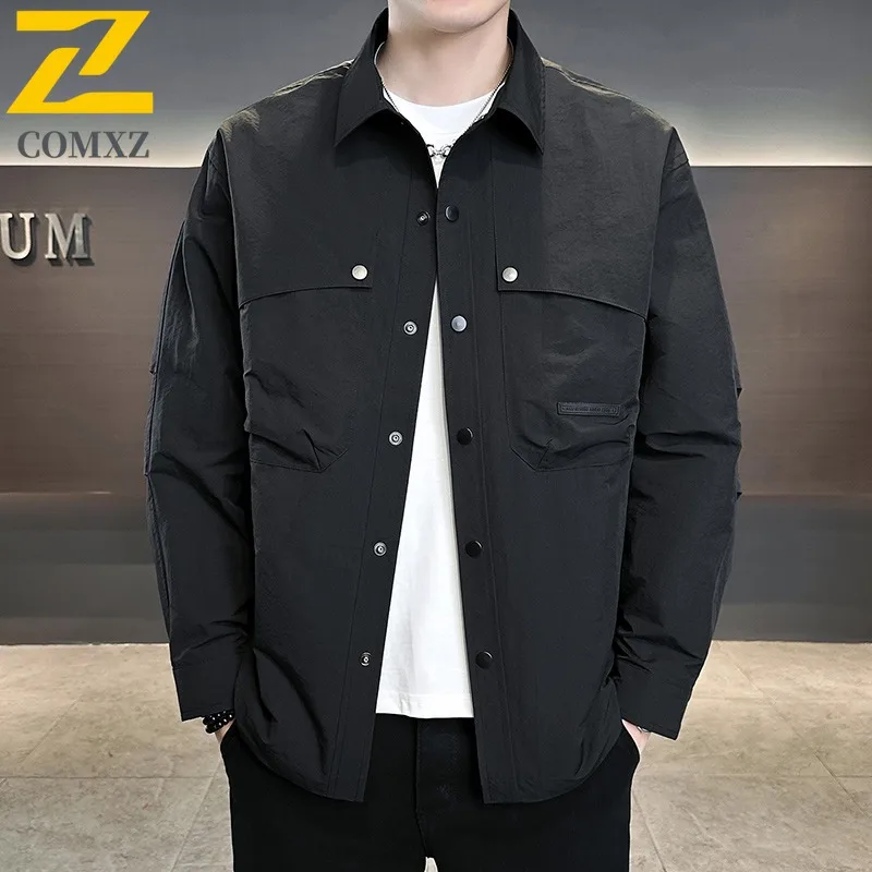 

COMXZ Trendy Jacket 2025 Lightweight Windproof Outdoor Banquet Office Commute Brand Luxury Jacket Classic Man Clothes Jackets