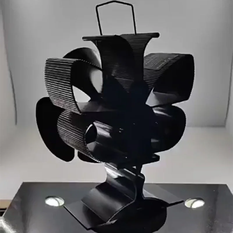 

Heat Activated Firepit Distribution Fan 60℃ Auto Igniting Aluminum Mixture Structure Aerodynamic Sharpeners Quiet Action D2RD