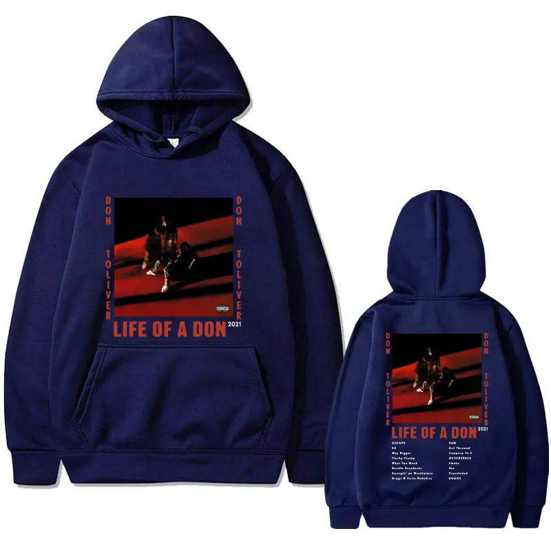 Rapper Don Toliver Life of A Don Music Album Double Sided Print Hoodie Male Vintage Pullover Men's Hip Hop Fashion Streetwear