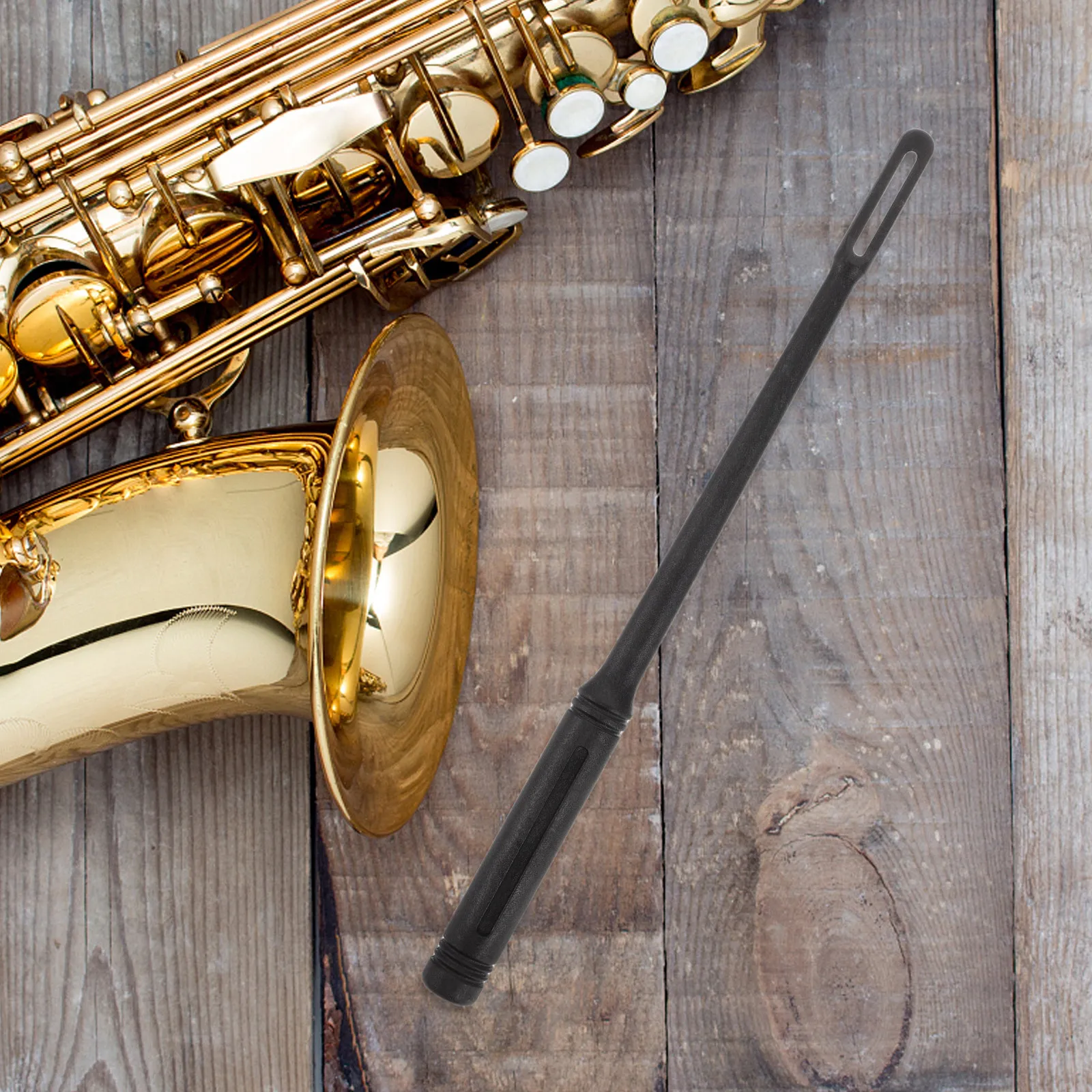 Varilla de Limpieza Profesional de Latón para Trompetas, Cornetas, Trombones, Túbulas, Bombardinos y Otros Instrumentos de Viento, para el Mantenimiento de Válvulas y Tubos, con Mango Largo