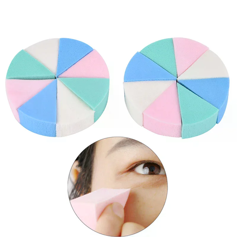 /Kuz/Triangle Shaped Soft Magic Face Cleaning Cosmetic Puff Wash Face Makeup 8pcs