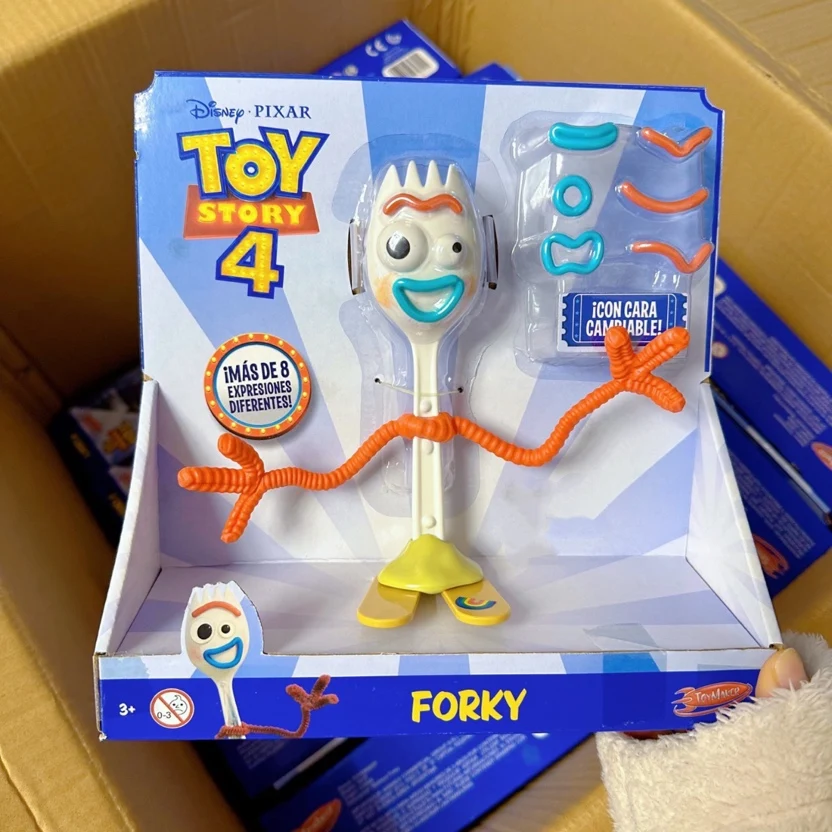 Figura de Ação Intercambiável Original Disney Toy Story 4 - Forky, Woody, Buzz e Jessie - Presente de Anime