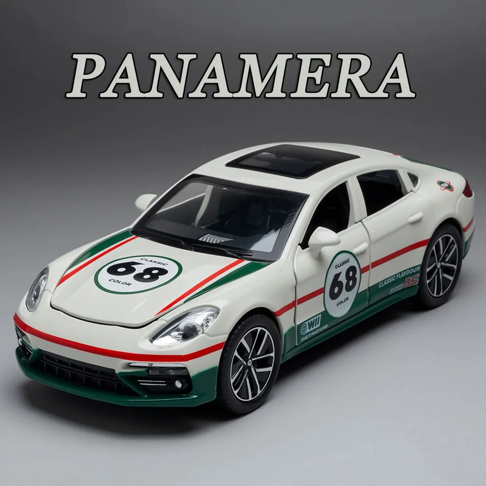 1:32 Panamera M4 Zabawki Samochody Modele Odlewane ze Stopu z Światłem i Muzyką Miniaturowy Supercar Model Pojazdu z Napędem Pull Back Prezent dla Dzieci i Dorosłych