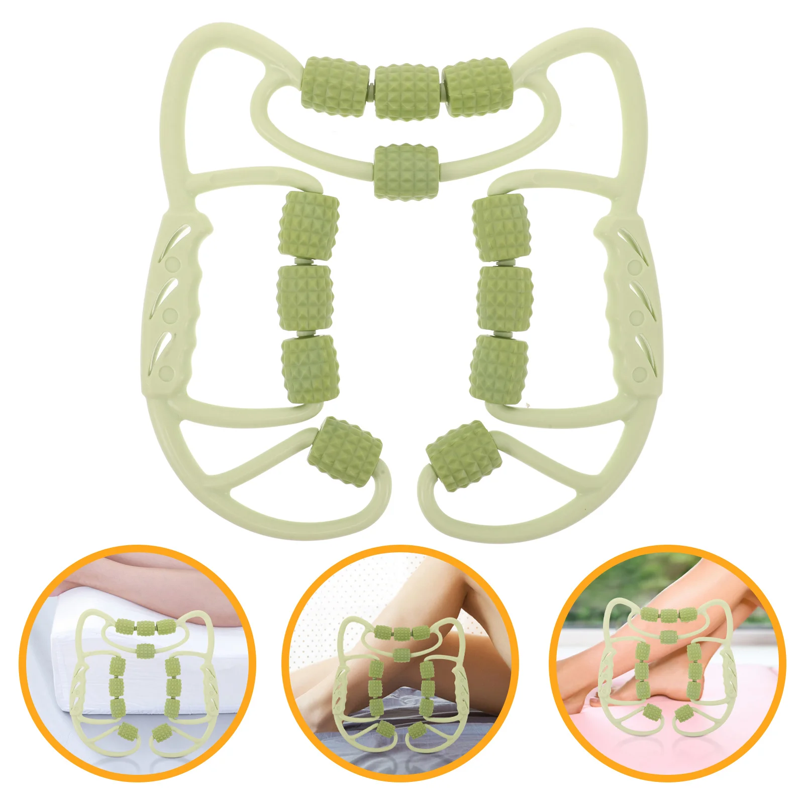 

Leg Massager Ring Shape Muscle Roller for Deep Tissue Calf Massage Pilates Yoga Fitness Portable Durable Tool Massager Roller