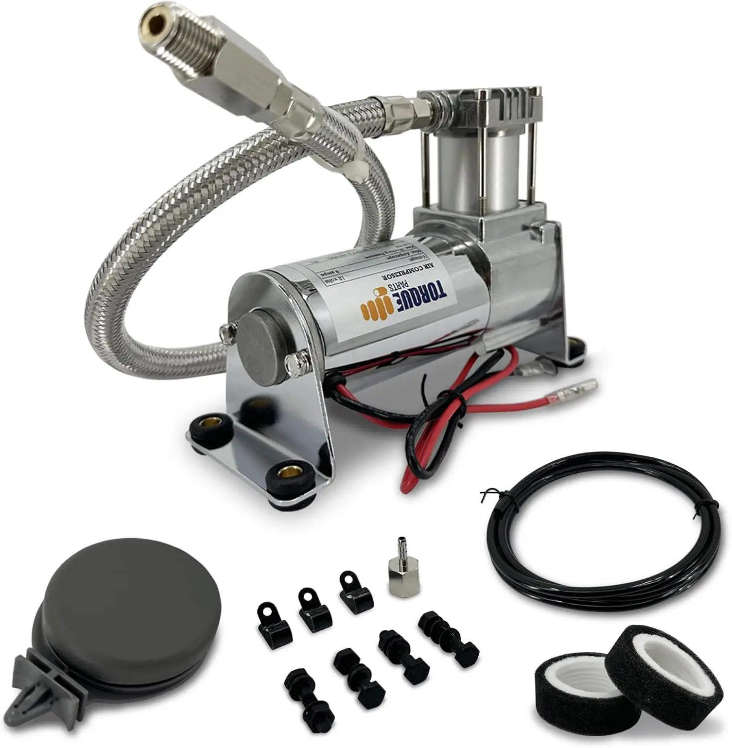 

Комплект воздушного компрессора для тяжелых условий эксплуатации, 12 В, 444c — 120 фунтов на квадратный дюйм, портативный одиночный порт — заменяет воздушный подъемник 16092 16192 для тяговых рожков и воздушных работ