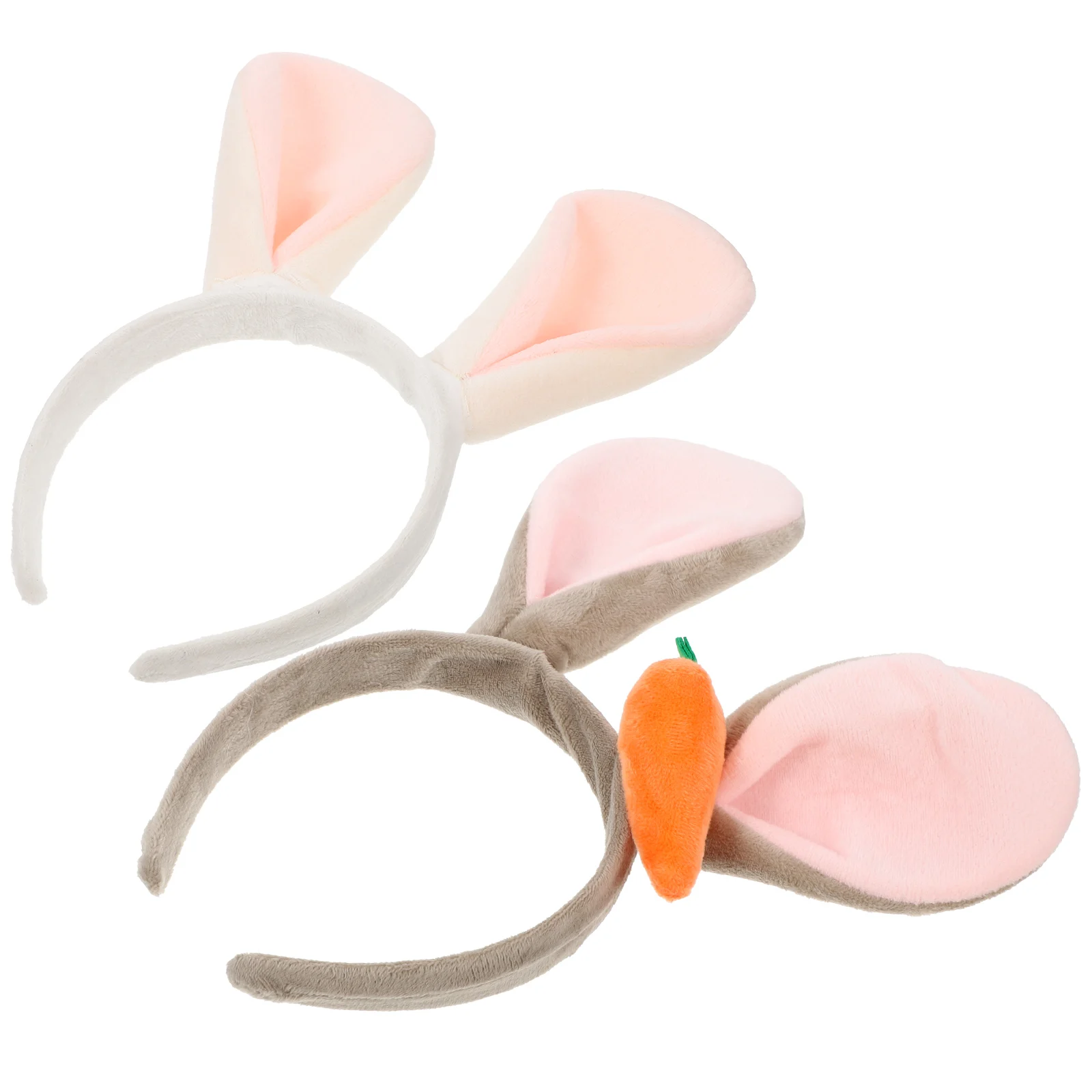 

2Pcs Bunny Ears Headband Soft Comfortable Hair Decor for Daily Use Makeup Washing Face Party Carnival Cosplay Accessory