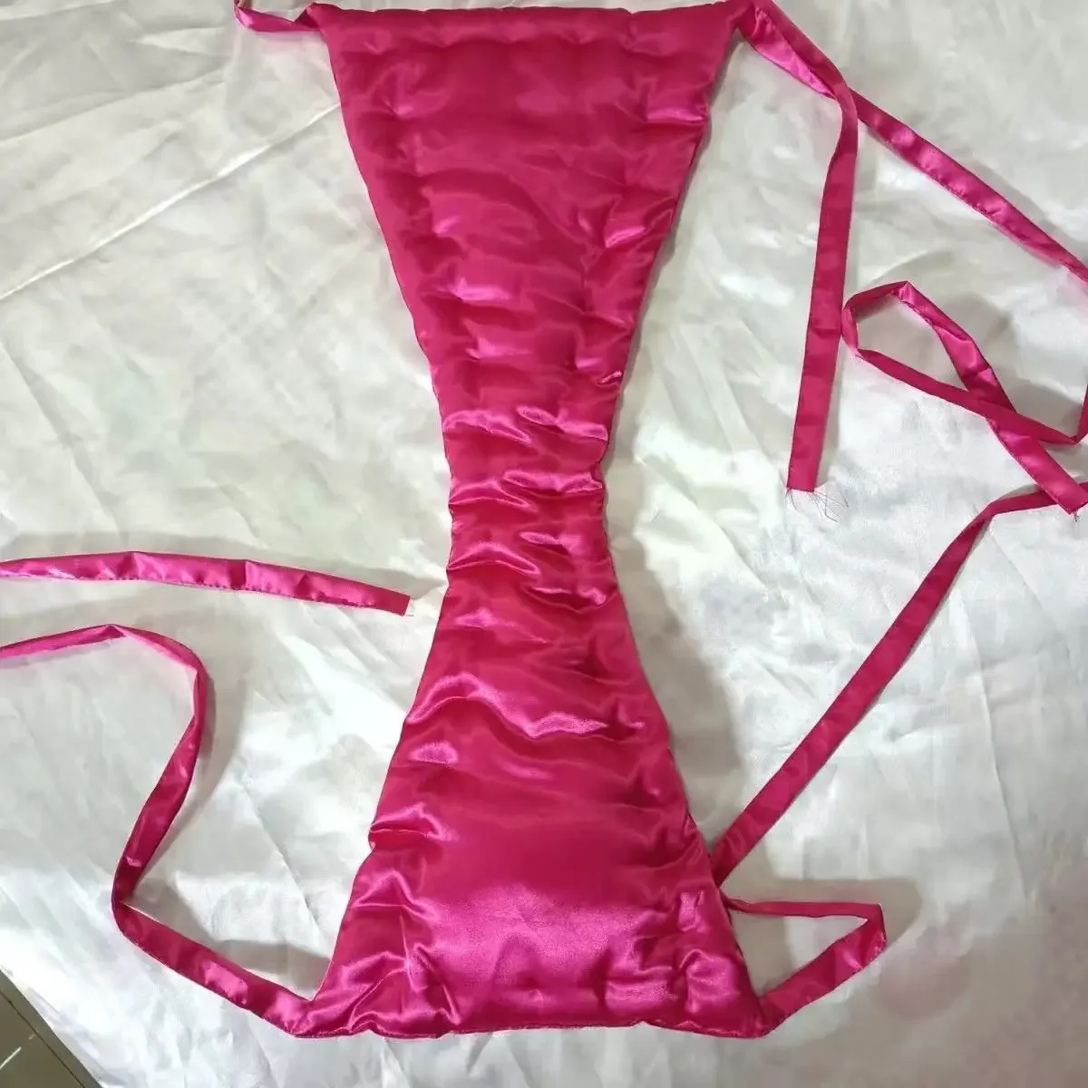 Man's Silky Soft Pink T-briefs Bondage Live Show Dance Private Party Sexy Costume Panty  FKK