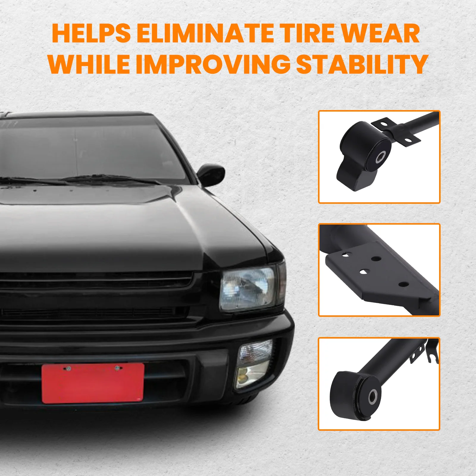 2 brazos de arrastre de control traseros inferiores y 2 superiores para Nissan Pathfinder Infiniti