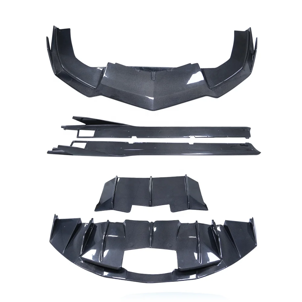 High quality LP700   ART front lip diffuser side skirt for Lamborghini  LP700 Carbon Fiber body kit