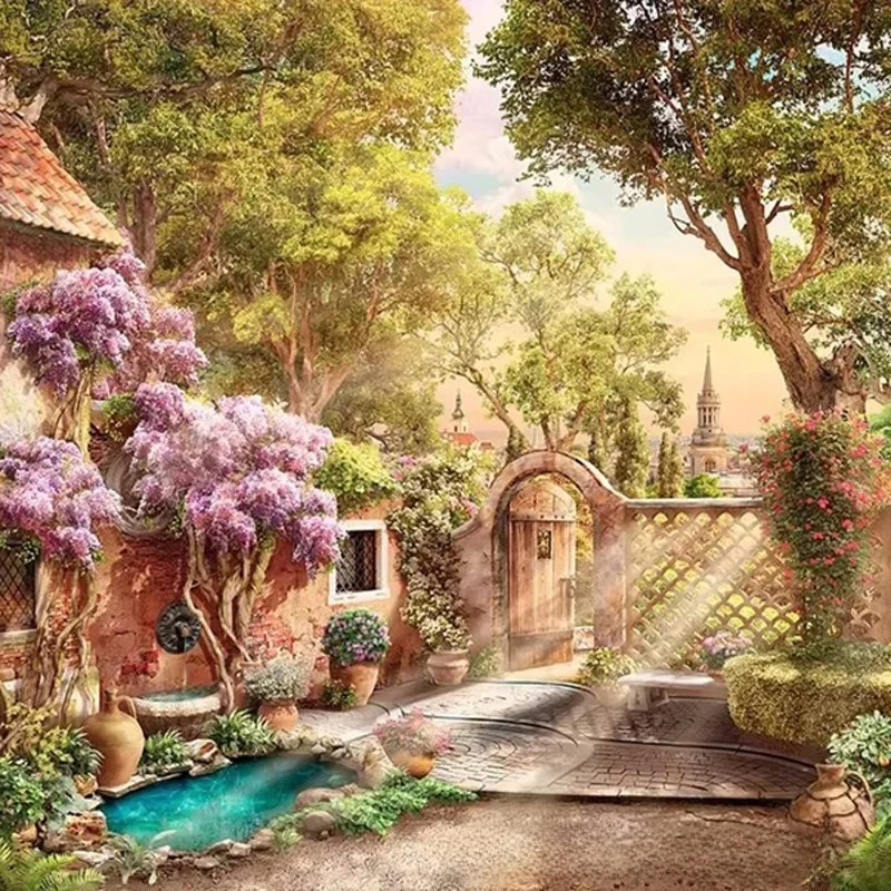 

Вышивка крестом «Тоскана» 2026: Новая, ручная работа, для небольшой спальни, красивый пейзаж, современный простой стиль, хлопковая ткань