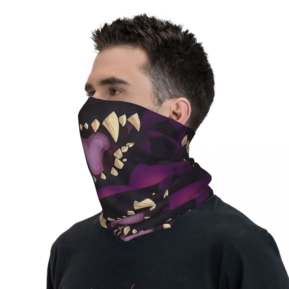 Nergigante-Bandana de cou Maw pour hommes et femmes, écharpe ronde imprimée, bande de sauna multi-usage, sports de plein air, coupe-vent adulte