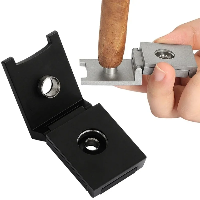 JUSES' S Foldable Stainless Steel Cigar Punch Cutter for 7mm/10mm/15mm 3 Size Hole Cigar Puncher Pratical Cigar Accessories