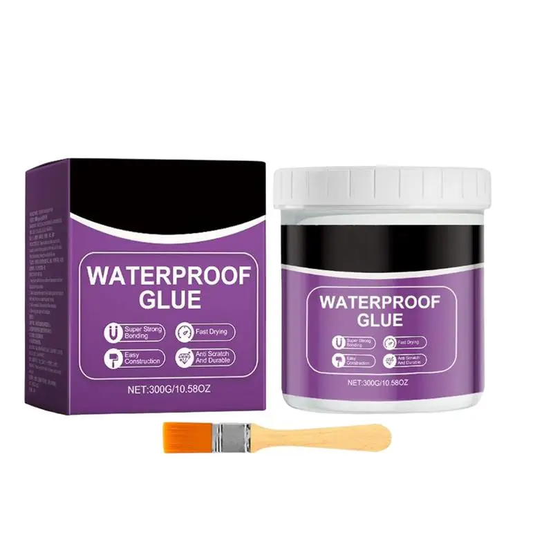 150g/300g Invisible Paste Sealant Agent Transparent Waterproof Agent Glue Wall Leak-proof Adhesive Repair Glue With Brush