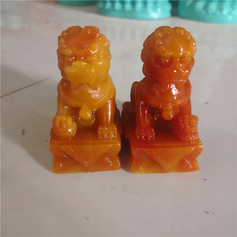 Imitation Shoushan Stone Lion Resin Home Decoration Craft Mascot