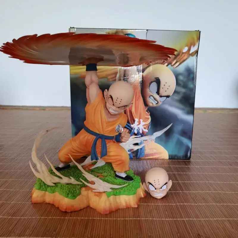 

New 25cm Anime Kuririn Dragon Ball Figure Cs Krillin Action Figure Qi Yuan Chop Figurine Pvc Statue Collection Model Toys Doll