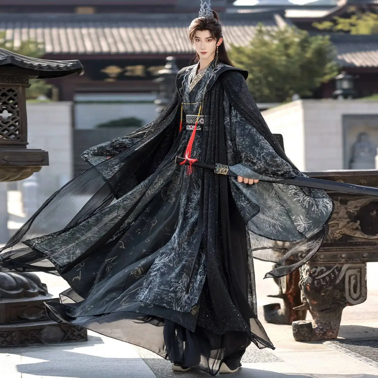 Original 2026 Hanfu Men Women Style Dark Traditional Ethnic Clothing Film And Television Fantasy Style Robe Ancient Costume view 3