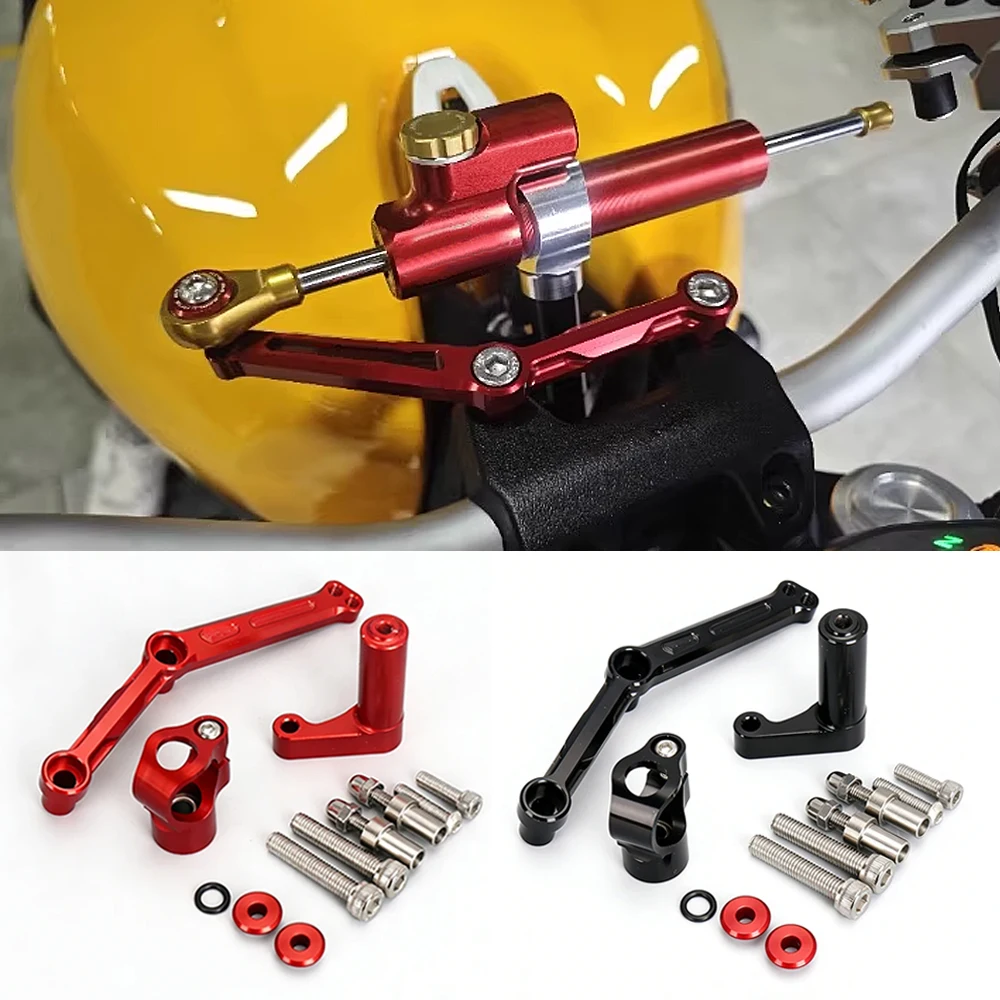 

Для мотоциклов Ducati Monster 797 821 1200 1200S 2014-2021: кронштейн-стабилизатор руля с ЧПУ, аксессуары для крепления рулевого механизма