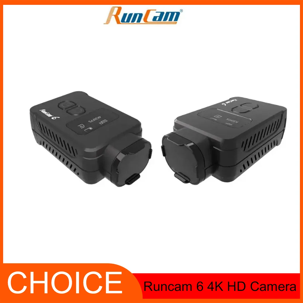 

Спортивная камера RunCam 6 4K — датчик IMX377 1/2,3 дюйма | 30 кадров в секунду 155 ° FOV WiFi 128x64 OLED для FPV дронов и самолетов