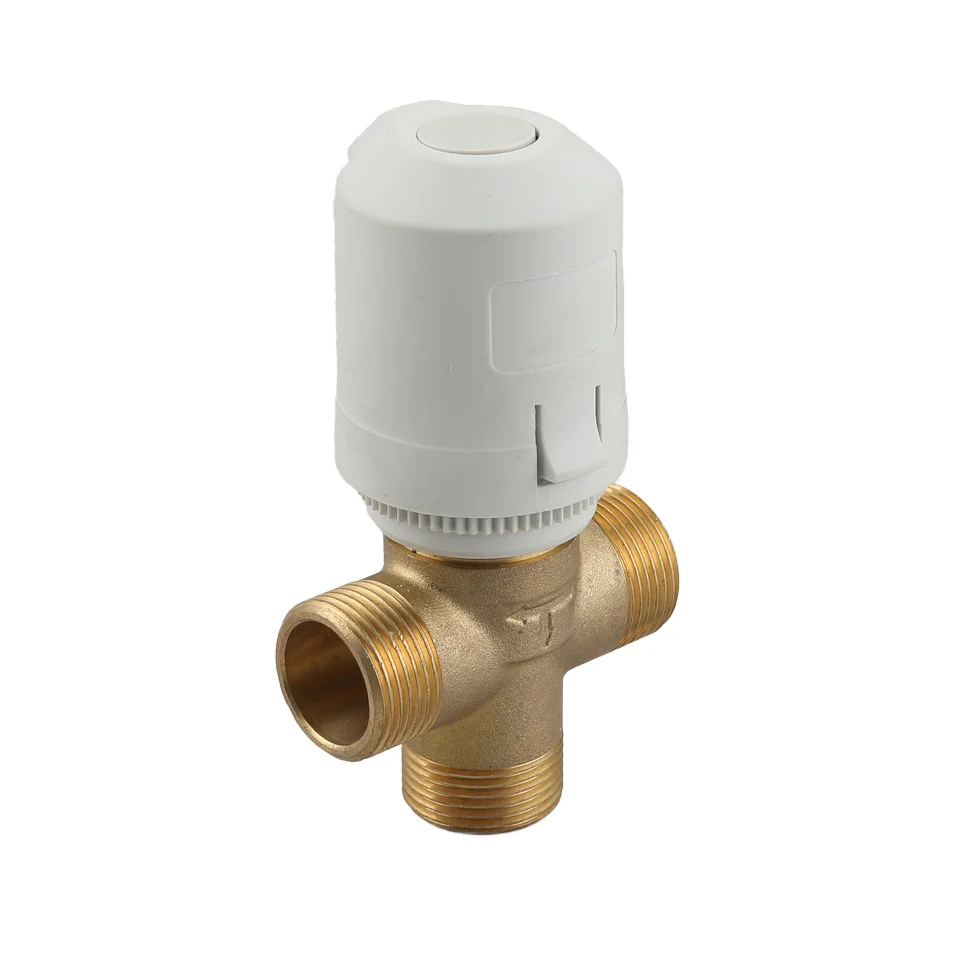 GANIHILL 4-way Brass Electric Fan Coil Valve With Actuator DN20 DN25