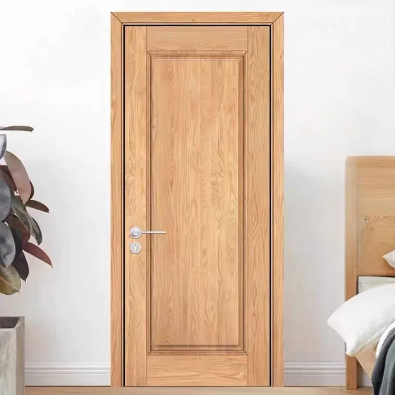 Customizable Wood Bedroom Door Interior House Entry Door Front Aesthetic Ready House Puertas Para Dormitorio Home Furniture