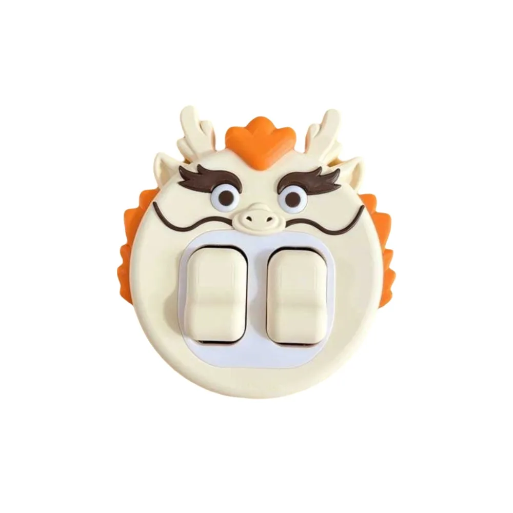 3D Printed Switch Panel Cover 86 Wall Switch Cartoon Animal Light Switch Cover Rounded Edges Raised Paw Buttons