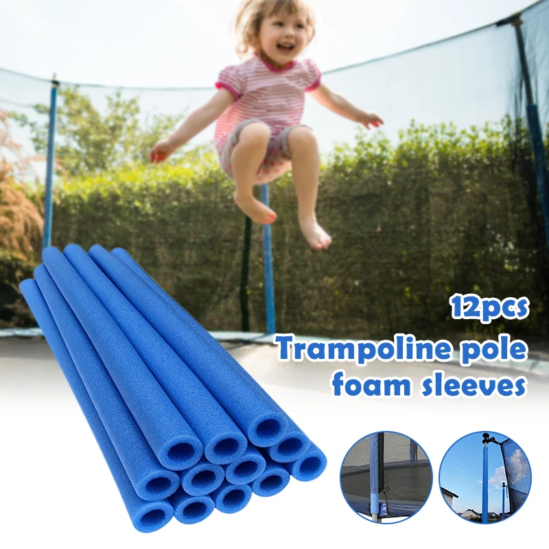 12pcs Trampoline Foam Tube Sponge Tube Children Jumping Bed Railing Fence Anti-Collision Protection Empty Round Tube