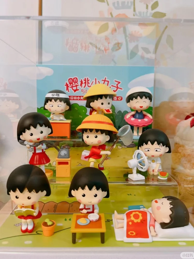 Chibi Maruko-Chan Fun Life Series Blind Box Garage Kit Genuine Anime Accessories Gift Desktop Collection Cute Toy Ornament