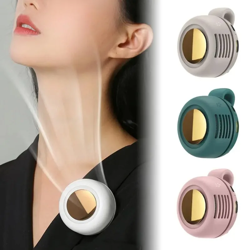Mini Ventilador Portátil de Mão Sem Lâminas, Pequeno Ventilador de Vento para Uso Diário ao Ar Livre, Design para Pendurar na Cintura