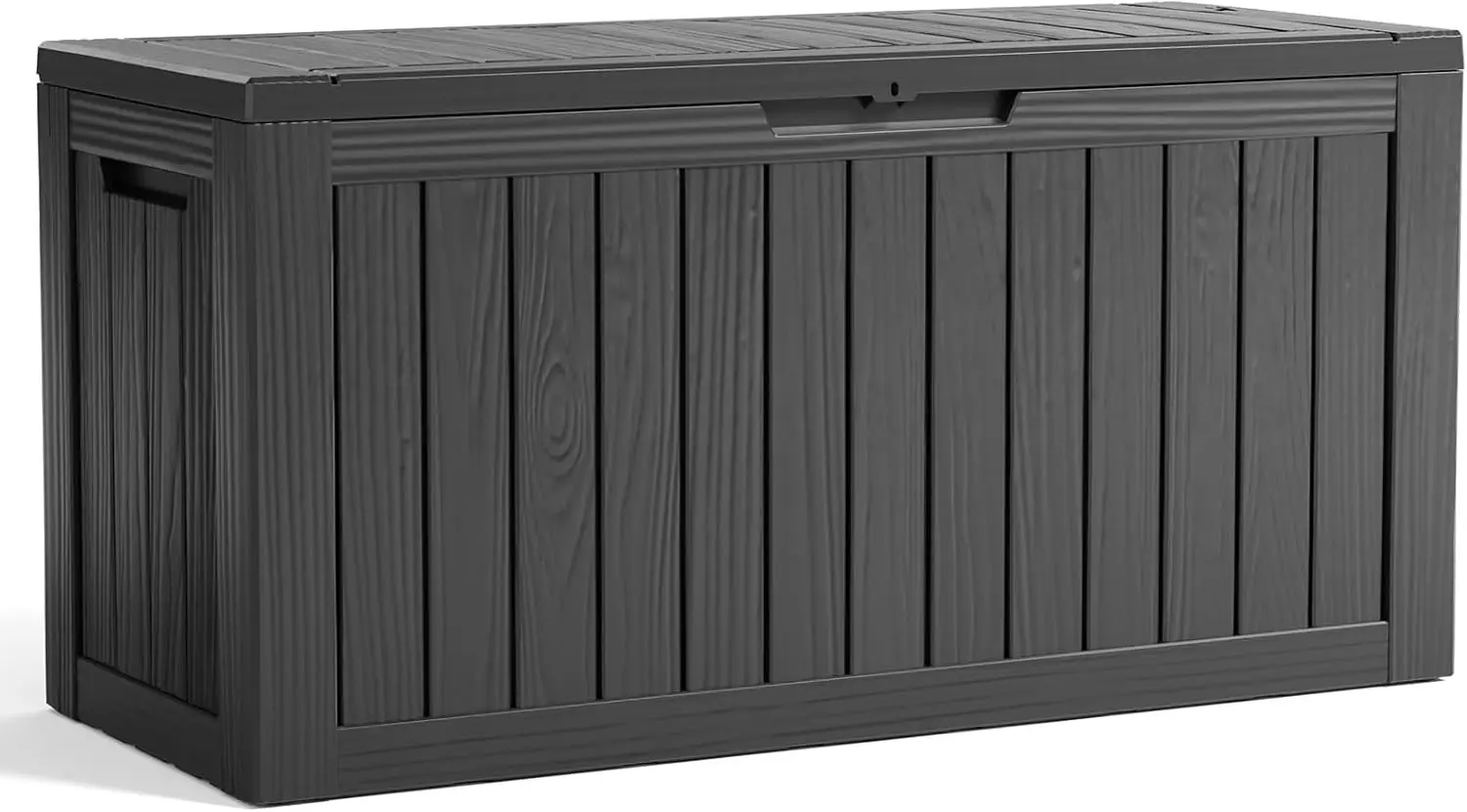 

80 Gallon Outdoor Storage Box Waterproof Lockable UV Resistant Container for Patio Furniture Pool Supplies Garden Tools Black