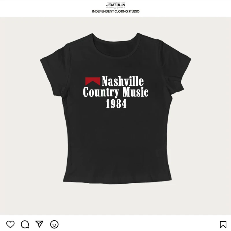 Camisetas informales con estampado de letras para mujer, Top corto Grunge de calle estética Rock, Top Harajuku Retro Punk Y2K, camiseta de manga corta para bebé