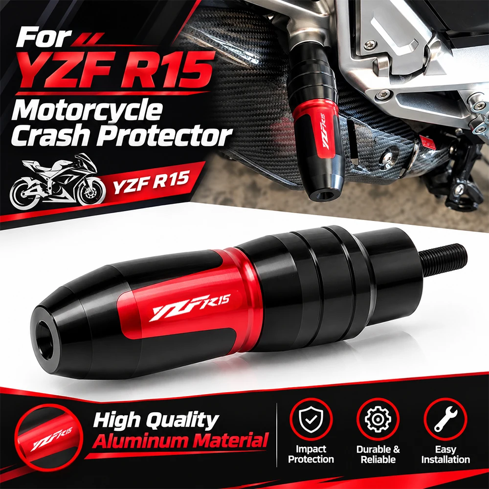 For Yamaha YZF R15 Motorcycle Crash Protector CNC Aluminum Frame Slider Anti Fall Pad Engine Guard Motorbike Accessories
