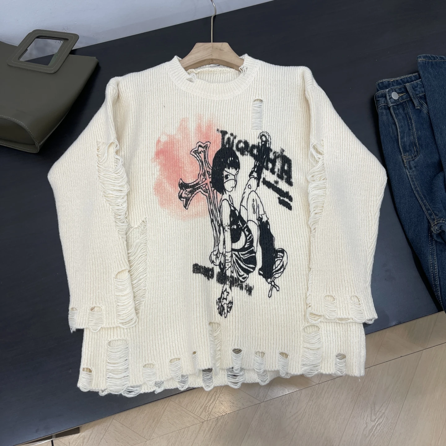 

Loose Casual Long Sve Sweater Women's Sweet Sle Straight Cut Spring Autumn Winter Knitted Top Two Pa Eight