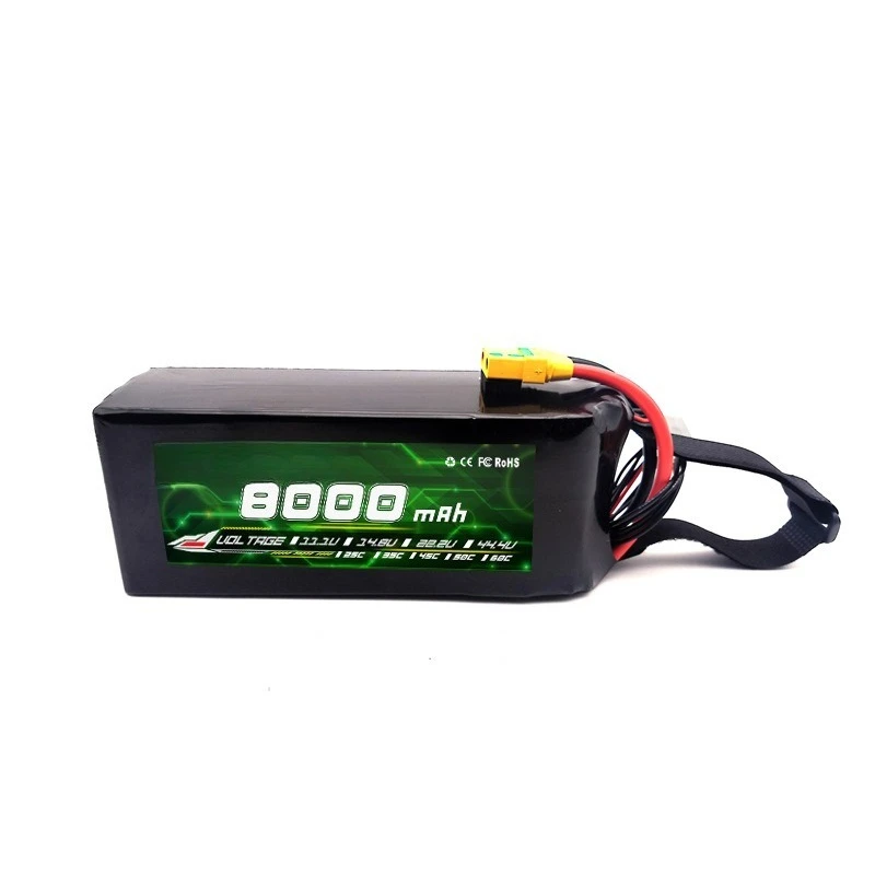 8Ah 6S 22.2 35C High Magnification Lipo Battery for Aerial Photography Drones Multi-Axis Plant Protection Drones Lithium Battery