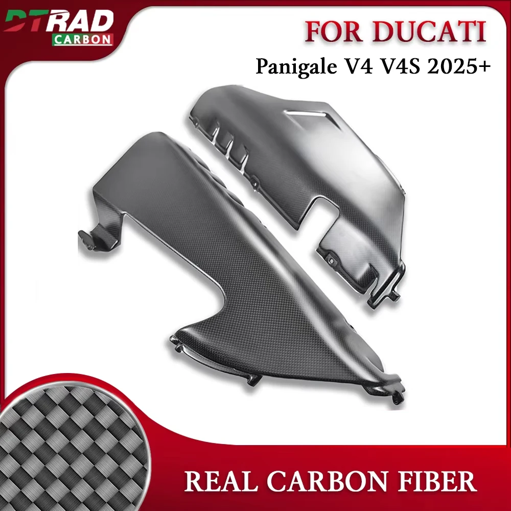 

V4 2025 For Ducati Panigale V4 V4S 2025+ Motorcycle Carbon Fiber Exhaust Protection Cover Accessories Fairing Modification Kit