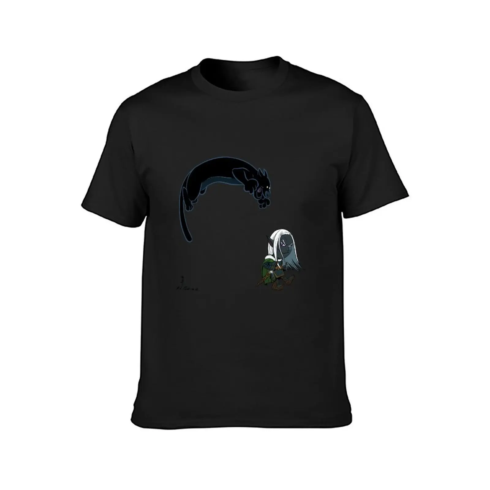 Drizzt and Guenhwyvar T-Shirt customs design your own plus sizes mens t shirts casual stylish