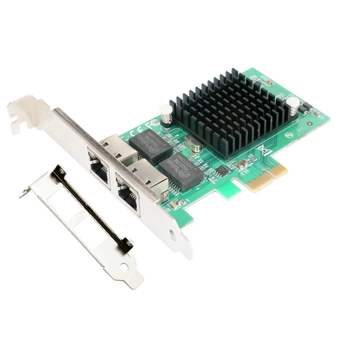 2 Port PCIE X1 1000M PCIe Gigabit Ethernet Dual Ports RJ45 Lan Network Card Chip for Intel 82576EB Networking(2 Port)