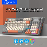 Dual Mode Mechanical Keyboard Dual Bluetooth 5.0 Keyboard 2.4G Wireless Keyboard RGB Backlight Gaming Keyboard For Laptop Tablet