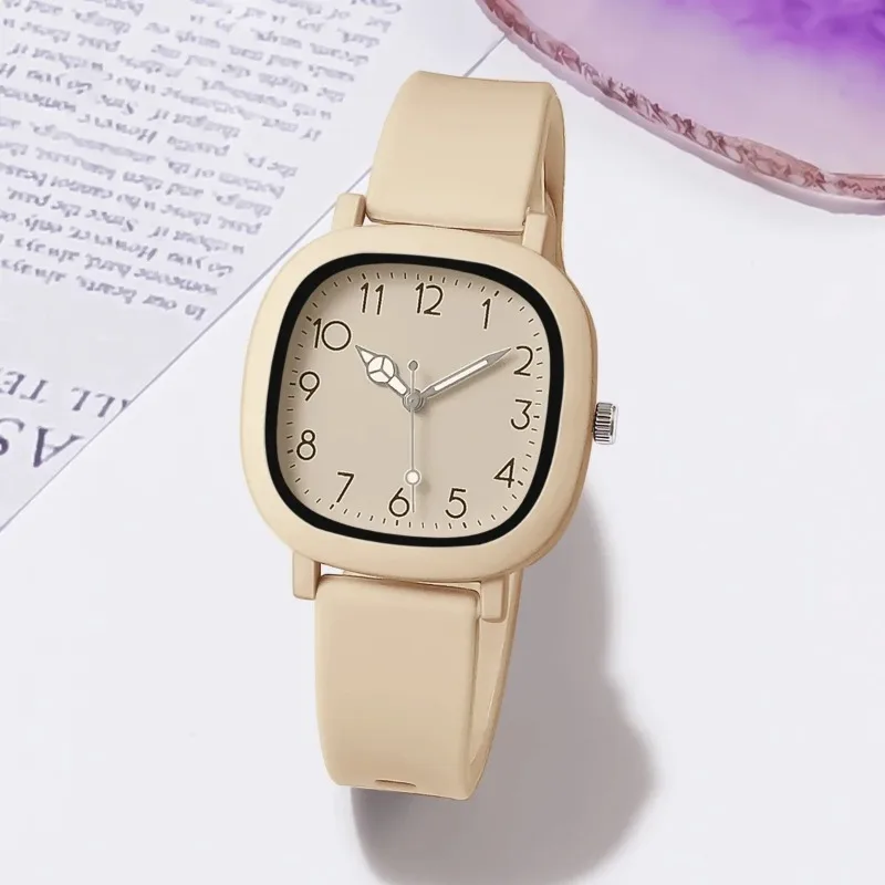 2024 Mode Vrouwen Siliconen Quartz Horloges Voor Vrouwen Klok Kerst Cadeau Valentijnsdag Dames Horloges