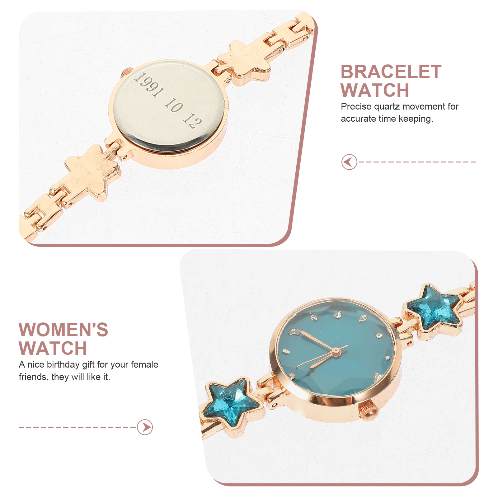 

Fashion Ladies Watch Quartz Wrist Women Water Proof Accessories Decoration Rhinestone Precise Birthday Safe Durable Watches