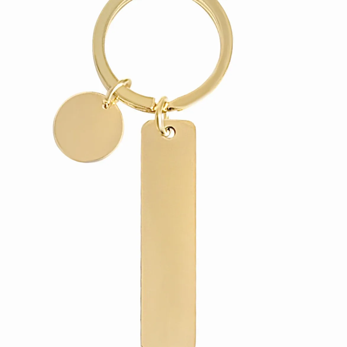 Picture 4: Rectangular Hang Tag Metal Key Ring Stainless Steel  Keychain