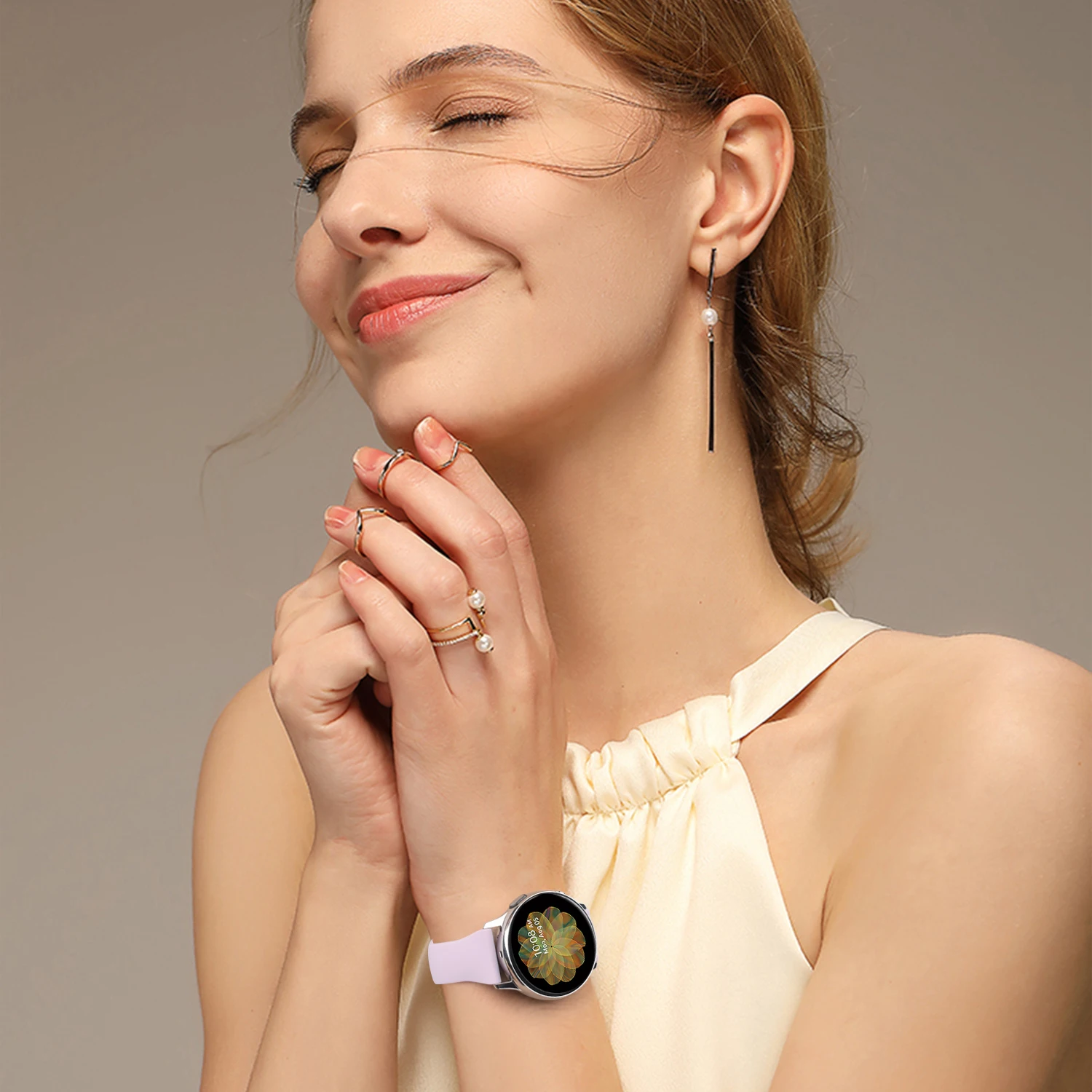 20mm Slim Strap For Garmin Forerunner 55 158 245 645 Band For Garmin vivoactive 3 Music/Vivomove HR/Venu 2 Plus/Venu SQ 2 Strap