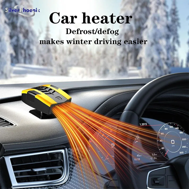 

12V Car Heater Auto Heater Defroster Fast Heating Electric Portable 360-degree Rotation Defroster for RV Truck Automobile