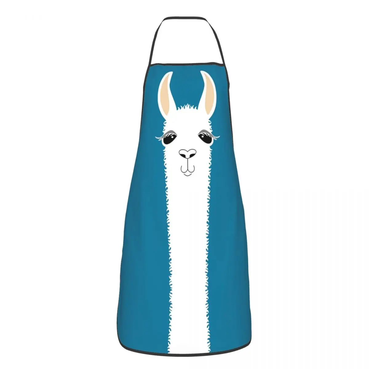 Cute Llama Portrait Apron Women Men Unisex Bib Animal Alpaca Kitchen Cooking Tablier Cuisine Chef Gardening